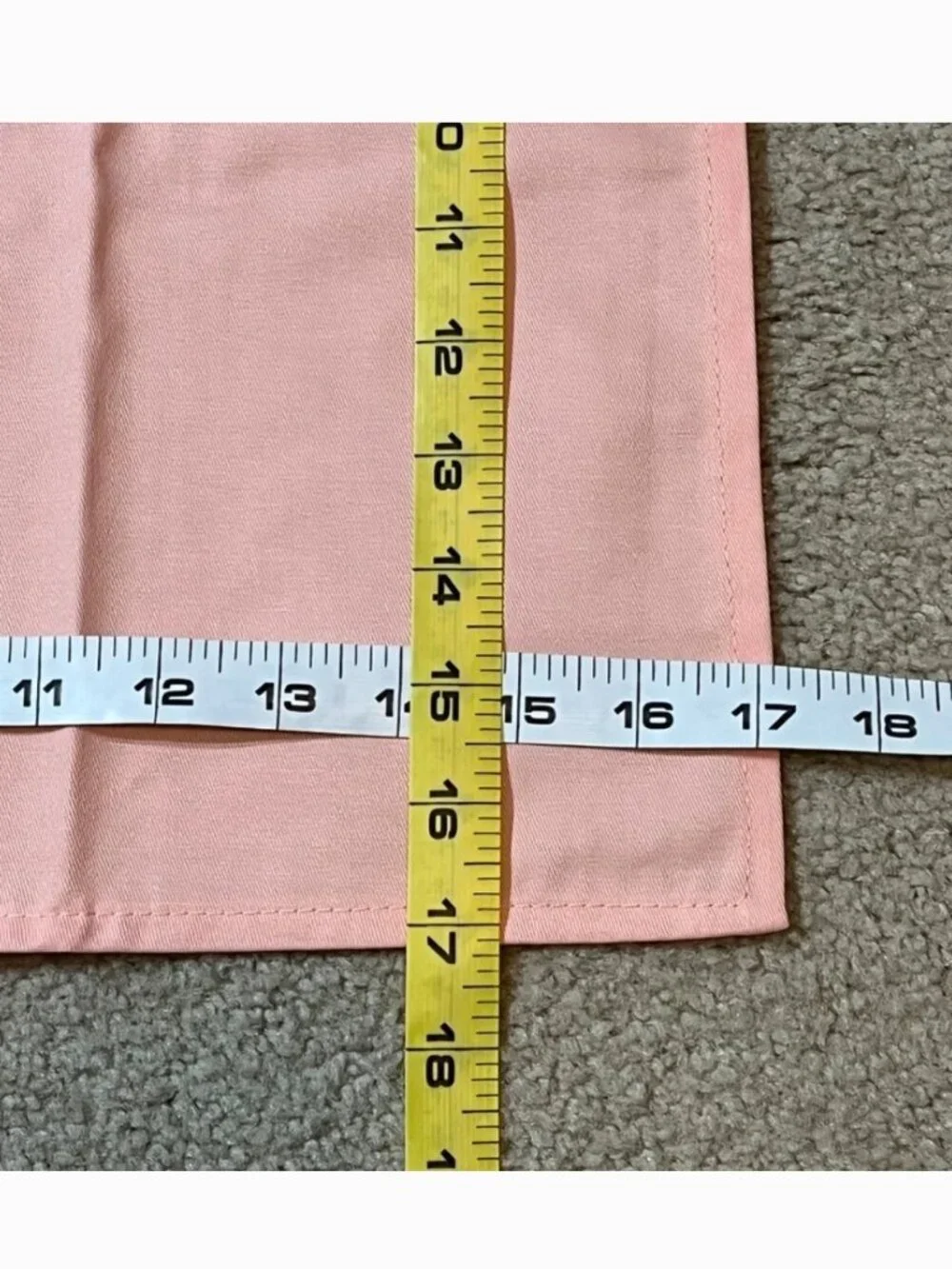 NEW set of 4 peach linen napkins 100% cotton